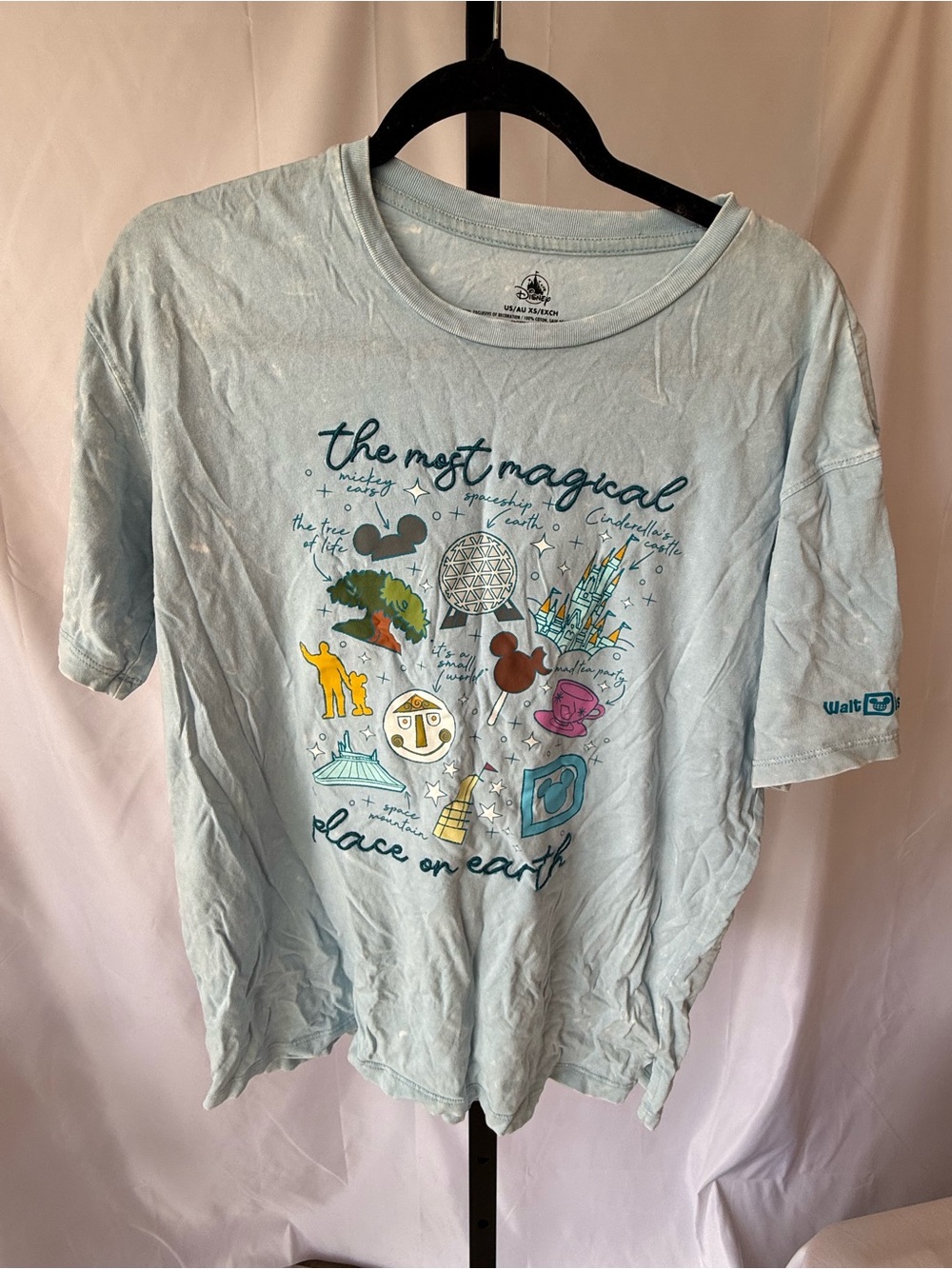 Walt Disney World Women’s XS Blue “the most magical place on earth” Tshirt